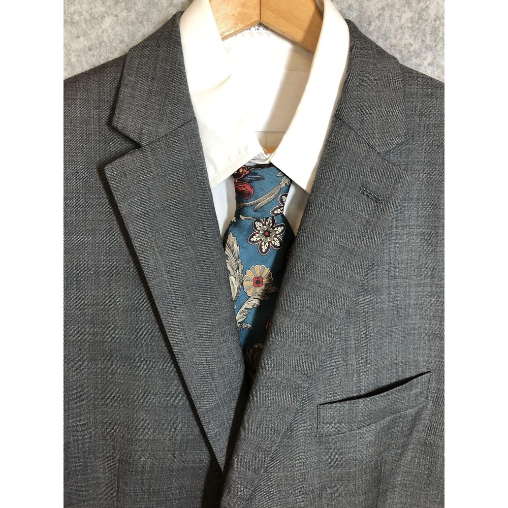 Ralph Lauren Blazer Mens‎ 48R Gray 100% Wool Suit Coat Jacket Career Classic